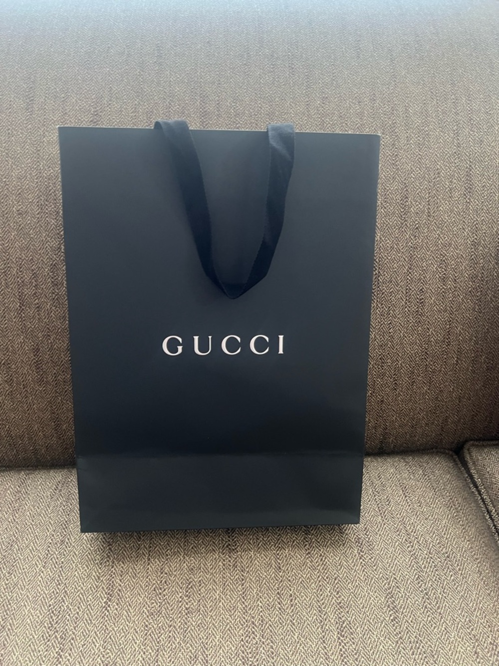 Gucci Black Shopper Bag with Silver Logo